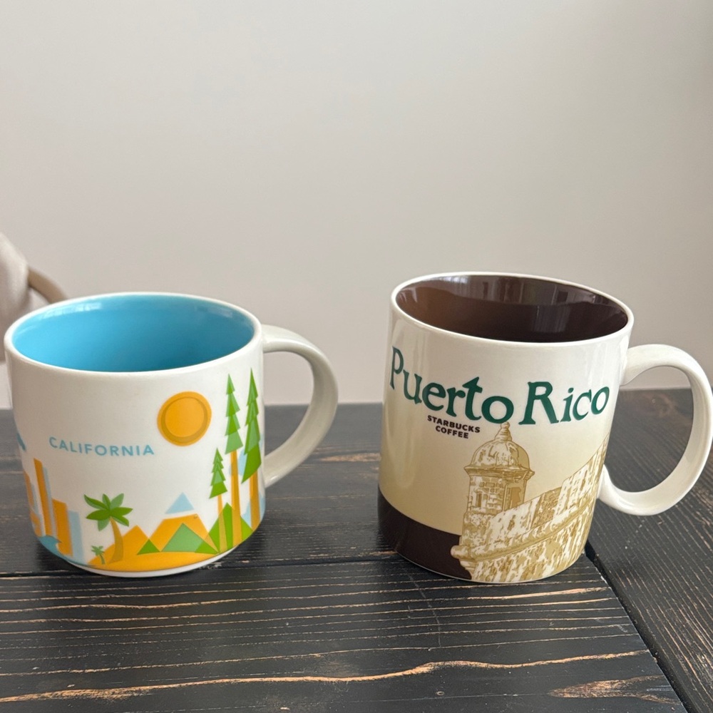 Starbucks mugs bundle -California and Puerto Rico